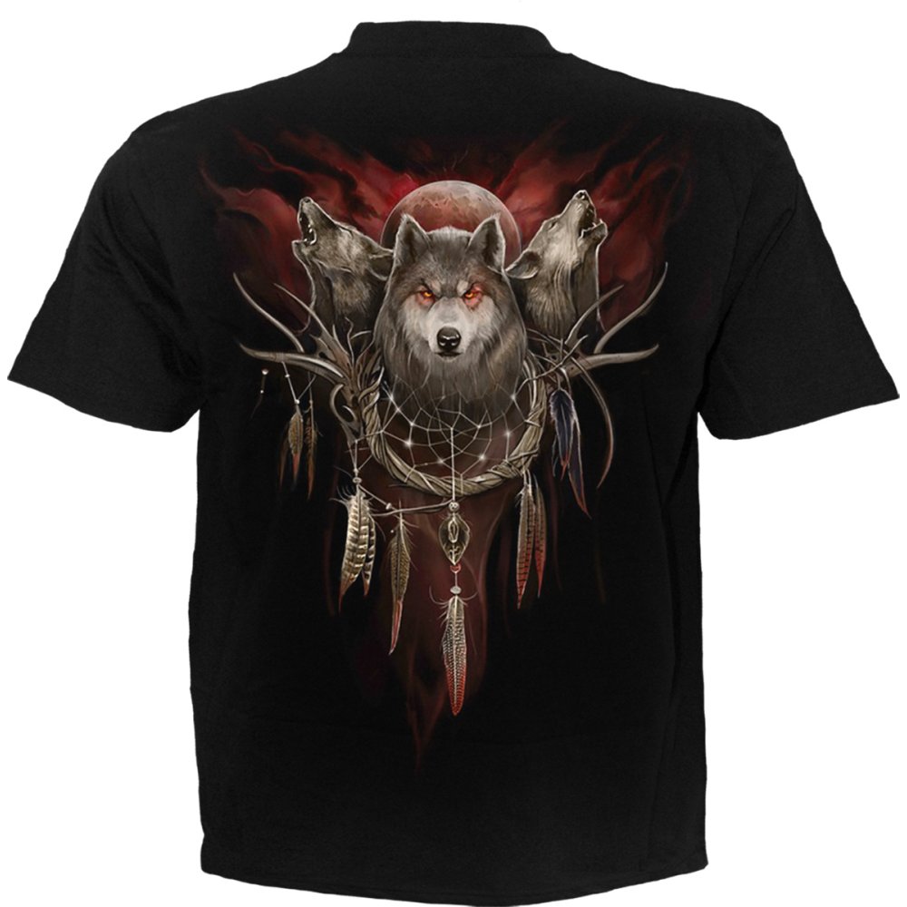 Spiral - CRY OF THE WOLF Heren Tshirt - Zwart